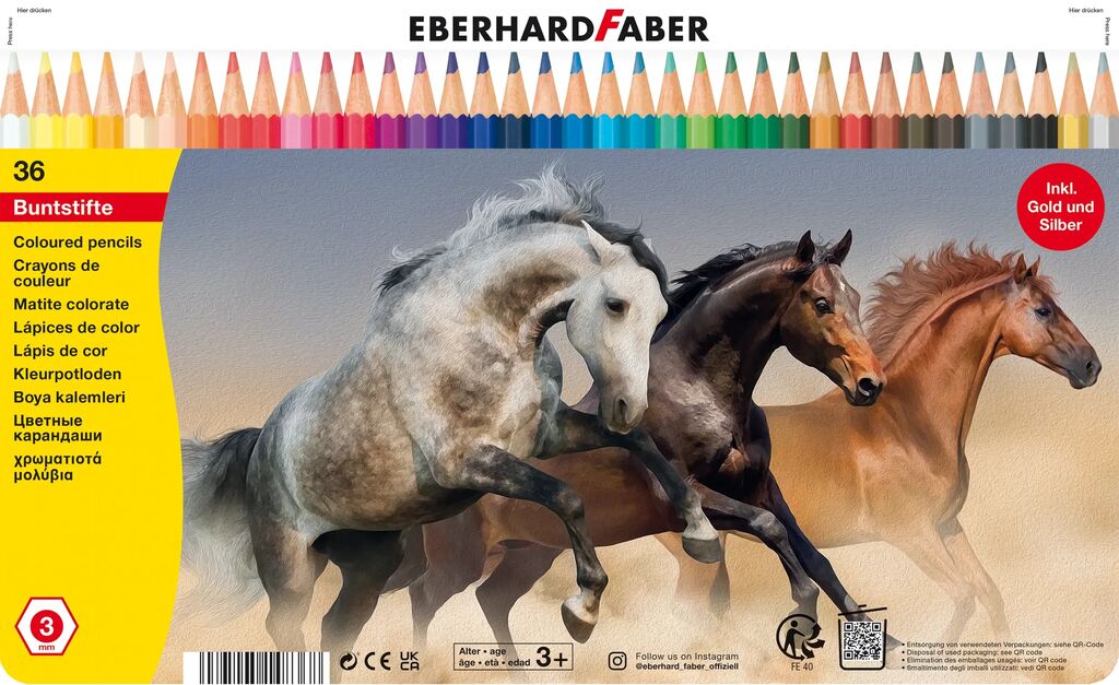 CREIOANE COLORATE 36 CULORI CUTIE METAL EBERHARD FABER CREIOANE COLORATE 36 CULORI CUTIE METAL EBERHARD FABER